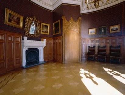 Potsdam, Park Babelsberg, Flatowturm, Rundes Balkonzimmer, (ehemaliges Arbeitszimmer)