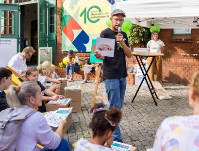 Museums-Bingo während des Kinderfestes in der Kulturbrauerei