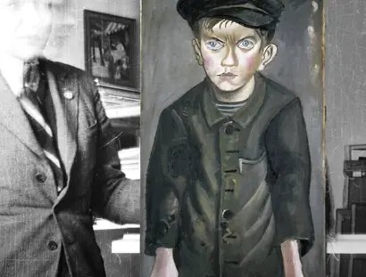 Das Gemälde „Arbeiterjunge“ (1920) von Otto Dix im Depot in Schloss Schönhausen