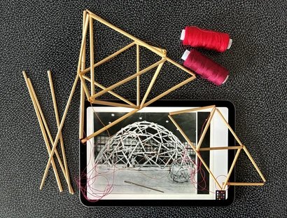 Bauhaus-Werkstatt: Geometrie? Himmeli! Foto: Cornelia Durka
