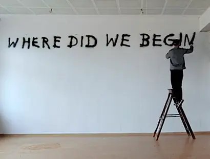 Monty Richthofen_WHAT WAS NEVER SAID WAS ALWAYS TRUE, 2026, Wandfarbe, Maße variabel © Monty Richthofen
