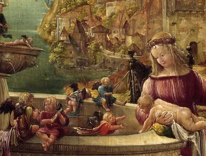 Albrecht Altdorfer, Ruhe auf der Flucht nach Ägypten (Detail), 1510