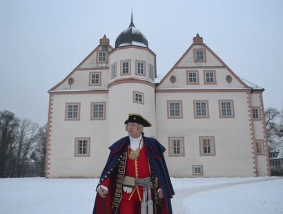 Kostümführung Schloss Königs Wusterhausen, Mike Sprenger als Friedrich Wilhelm I.