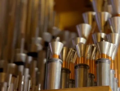 Detail-Ansicht der Orgel in der Nikolaikirche