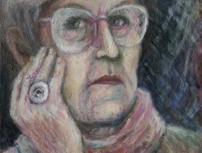 2010001 Gemaelde Selbstportraet Mit Grosser Signatur Malerin Gisela Al Amily