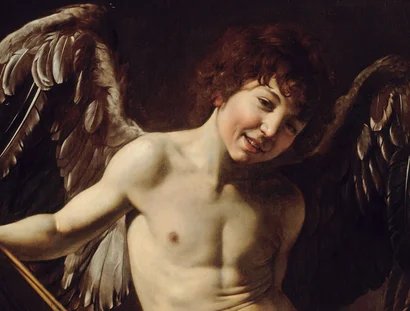 Michelangelo Merisi da Caravaggio, Amor als Sieger (Detail), 1601/02