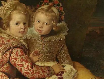Cornelis de Vos, Magdalena und Jan Baptist de Vos, die Kinder des Malers (Detail), 1621/22