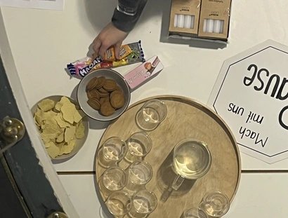 Vorbereitungen für eine Pause.