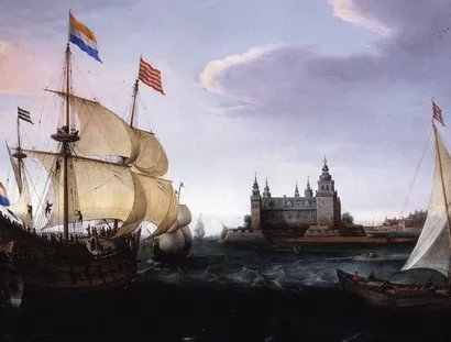 Hendrik Cornelisz Vroom, Holländische Schiffe im dänischen Sund vor Schloss Kronborg, 1614