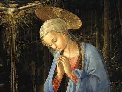 Fra Filippo Lippi: Die Anbetung im Walde (Detail), 1459
