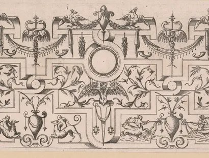 Jacques Androuet du Cerceau, Fries aus Flechtwerk und Grotesken, um 1562