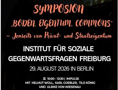 Symposion - Boden, Eigentum, Commons