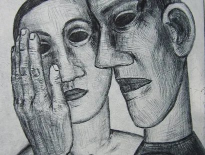 Nuria Quevedo: ohne Titel, Berlin, 2015 (Radierung auf Papier; 53,5 x 39,3 cm)
