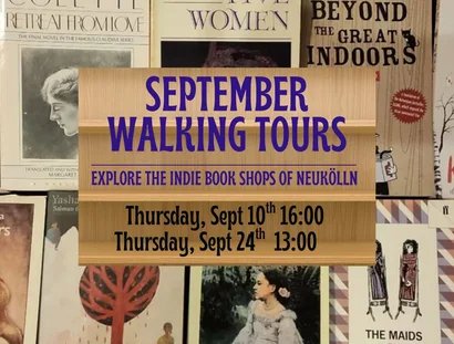 Free walking tour of Neukölln's independent bookshops, key visual