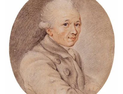 Daniel Nikolaus Chodowiecki: Selbstportrait, 1759 (schwarze und rote Kreiden auf Papier)