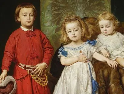 Jan Matejko, Portrait dreier Kinder des Künstlers, 1870