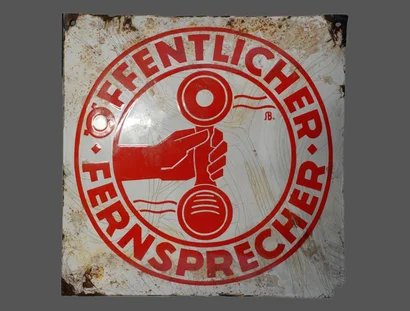 Emaille-Schild Öffentlicher Fernsprecher