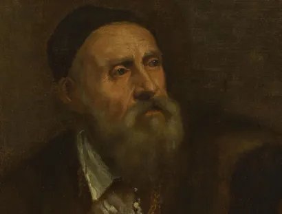 Tizian, Selbstbildnis (Detail), um 1550–1555