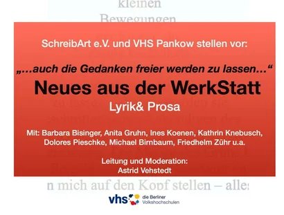 „…auch die Gedanken freier werden zu lassen…“ Neues aus der WerkStatt