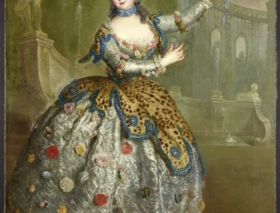 Antoine Pesne: Barbara Campanini als Bacchantin, um 1745. Öl auf Leinwand, 221 × 140 cm