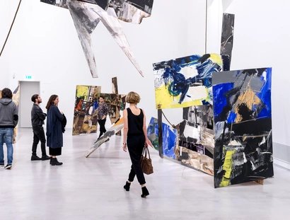 Installationsansicht „Emilio Vedova. Absurdes Berliner Tagebuch ’64“, 1964, Berlinische Galerie © Foto: Lutz Bertram, © Fondazione Emilio e Annabianca Vedova
