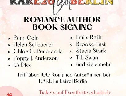 RARE26 Berlin - Romance Author bokk Signing