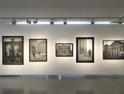 Ausstellungsansicht „KLASSE IN WEIßENSEE! Wolfgang Peuker und seine Schüler:innen", Stiftung Kunstforum Berliner Volksbank