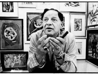 Carl Laszlo auf dem Messestand der Art Basel