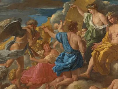 Nicolas Poussin, Helios und Phaëton mit Saturnus und den vier Jahreszeiten (Detail), 1629-1630