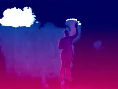 Brandon Mechtley, Julian Stein, Sha Xin Wei, iStage, Synthesis Center, ASU, Still aus Becoming Cloud (2018), Courtesy the artists