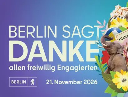 Am 21. November bedankt sich Berlin bei allen ehrenamtlich Engagierten.