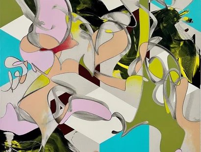 Ab van Hanegem, Untitled 2026, Acryl und Kohle auf Leinwand, 150 x 120 cm