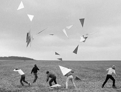 GoClaraGo_Drachen-Aktion beim Pleinair in Kolkwitz Rudolstadt  1986