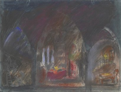 Lovis Corinth, Bühnenbildentwurf zu Johann Wolfgang von Goethes Faust I, 1922