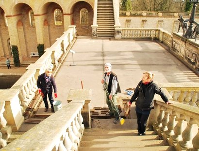 Putzen im Belvedere