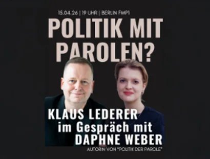 Daphne Weber und Klaus Lederer, Politik mit Parolen?, Key visual