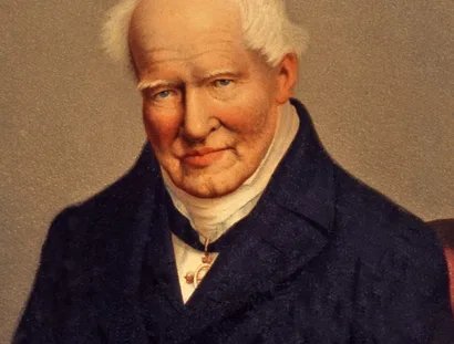 Portrait von Alexander von Humboldt, Farblithografie von J. Bardtenschlager, um 1850