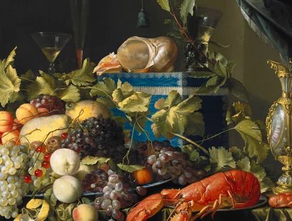 Jan Davidsz. de Heem, Stillleben mit Früchten und Hummer, Detail