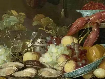 Cornelis de Heem, Stillleben mit Hummer, Detail, 2. Hälfte 17. Jh.