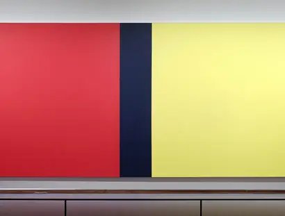Barnett Newman: Who's Afraid of Red, Yellow and Blue IV, Detail, Detail, 1969/70, 1982 erworben mit Unterstützung des Vereins der Freunde der NationalgalerieBarnett Newman: Who's Afraid of Red, Yellow and Blue IV, Detail, 1969/70, 1982 erworben mit U