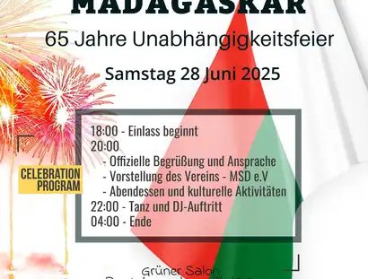 POSTER Madagaskar 65 Jahre Unabhängigkeitsfeier