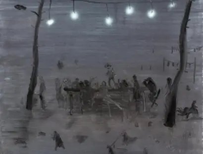 Norbert Schwontkowski, Tarantella, Öl auf Leinwand, 100 x 80cm, 2008