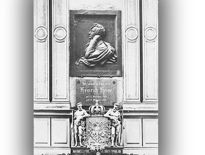 Heine-Gedenktafel - heute verschwunden - am Haus Taubenstraße 32
