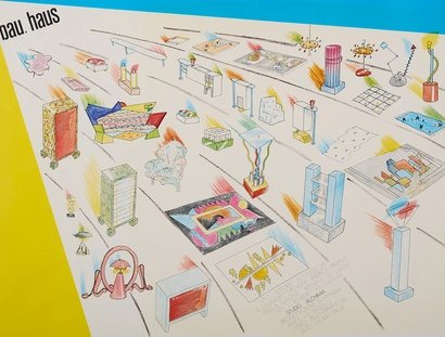 bau. haus (Plakat), 1979 Serigraphie Galerie Maurer, München