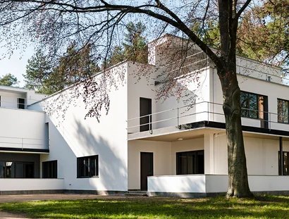 Meisterhaus Kandinsky | Klee (1925–26), Architekt: Walter Gropius, Außenansicht Gartenseite, 2019