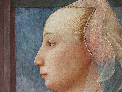 Filippo Lippi, Bildnis einer Dame (Detail), um 1445