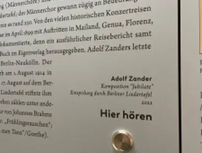 Veranstaltungen in Berlin: Klang der Geschichte - Dauerausstellung im Mausoleum Wiesenack