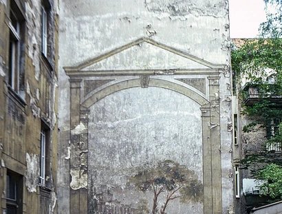 Werner Brunner: Berliner Wandbild, Prenzlauer Berg, Esmarchstraße 26, I. Hinterhof, 1971-90
