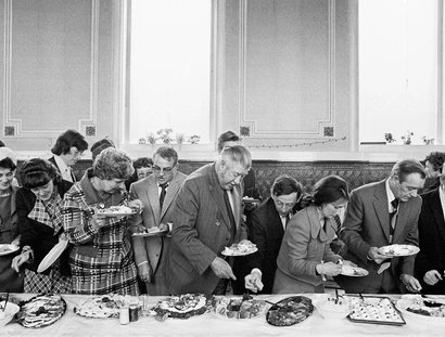Antrittsbankett des Bürgermeisters von Todmorden, Todmorden, West Yorkshire, England 1977