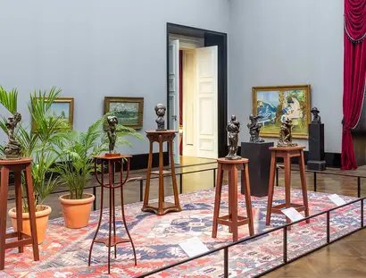 Blick in die Ausstellung „Camille Claudel und Bernhard Hoetger. Emanzipation von Rodin“, Alte Nationalgalerie